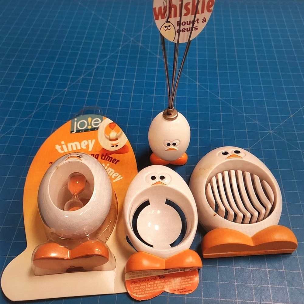 Joie White and Orange Chick Egg Timer Set